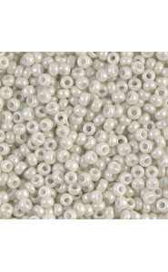 Miyuki rocailles Perlen 8/0 - Opaque luster limestone 8-600